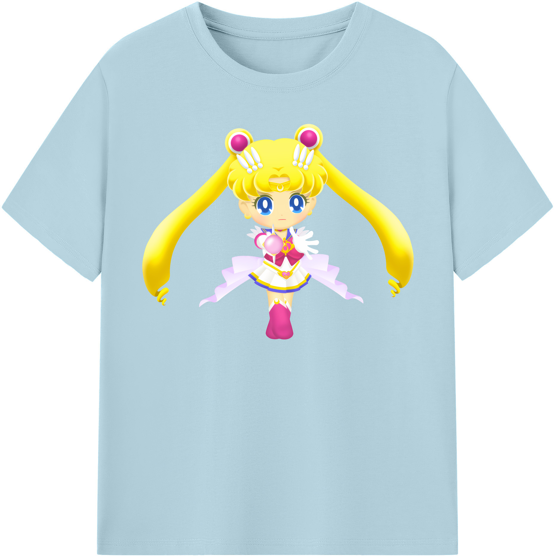 （画像用） 美少女戦士セーラームーン 月野 うさぎ つきの うさぎ Sailor Moon Tsukino Usagi 綿100％半袖Tシャツ（フロントプリント）